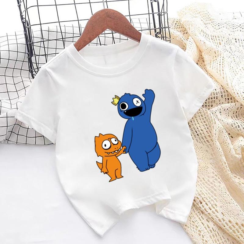 Girls Boys Clothes Children Short Sleeve O-Neck T-shirts Game Print Cartoon Kids T Shirt Girls Summer Tops Casual