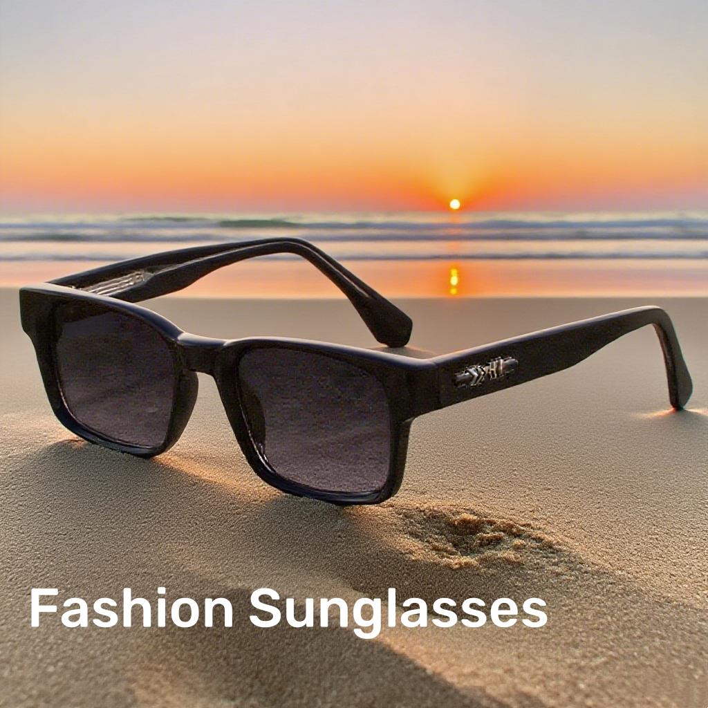 Unisex Plastic Fashion Square Frame Sunglasses for Street Pography and Beach Trips Driving Accessories Outdoor UV400 Goggles