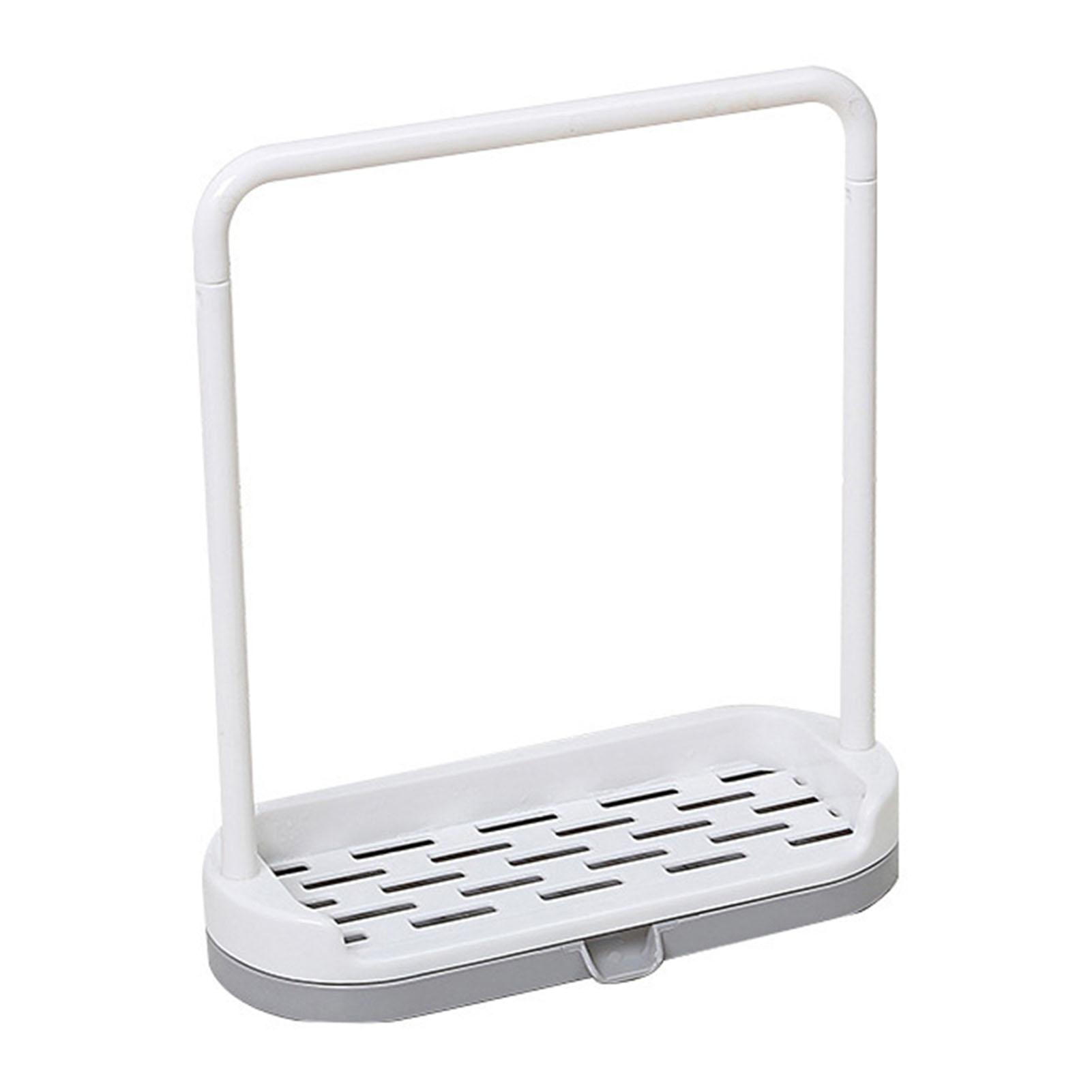 Kitchen Sink Sponge Holder Multipurpose Kitchen Rag Stand Sponge Holder with Dishcloth Drying Rack for Kitchen Countertop