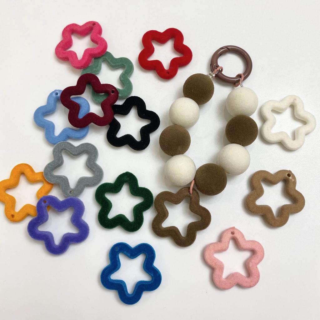 10Pcs Acrylic Beading kit Loose Hollow Five-Pointed Star Bead Friendship Bracelet Making Beads Jewelry Accessories
