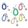 Candy Color Beaded Pendant for Cellphone Handmade Phone Lanyard Cute Colorful Beads Heart Keyring Korean Style Keychain