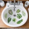 Тропические Растения Цветочные Настенные Наклейки Водонепроницаемые Самоклеящиеся Четкая Печать для Детской Комнаты Настенное Искусство Декор