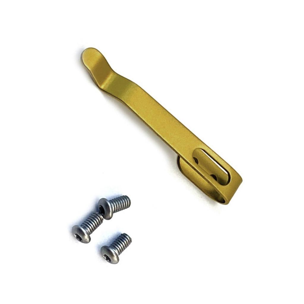 Stainless Steel Back Clip for Pocket Knife Waist Clip Folding Knives Handle DIY Make Accessories Parts with 3pcs Screws