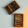 Umweltfreundliche Seifenschalen Natürliches Holz Seifenschale Halter Haus Küche Badezimmer Seifenablage Rostfreier Organizer Badezimmer Zubehör