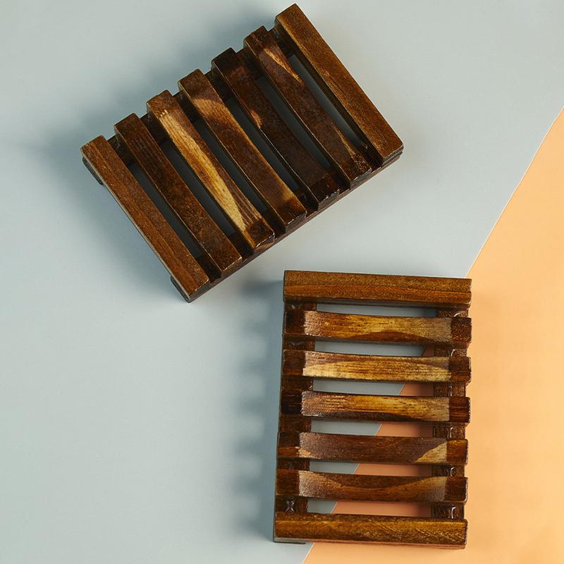 Umweltfreundliche Seifenschalen Natürliches Holz Seifenschale Halter Haus Küche Badezimmer Seifenablage Rostfreier Organizer Badezimmer Zubehör