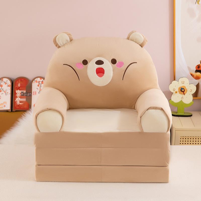 Foldable Cartoon Animal Plush Sofa Chair for Kids