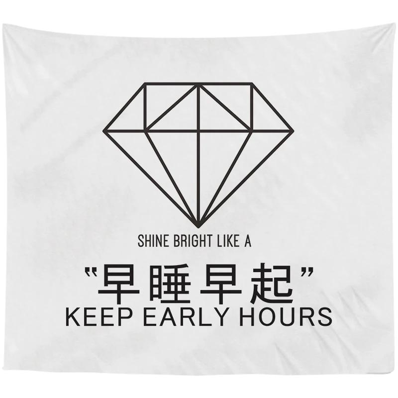 Абстрактная пара Простые линии Фон Ткань Подвесной прокат Общежитие Прикроватное — фото 5