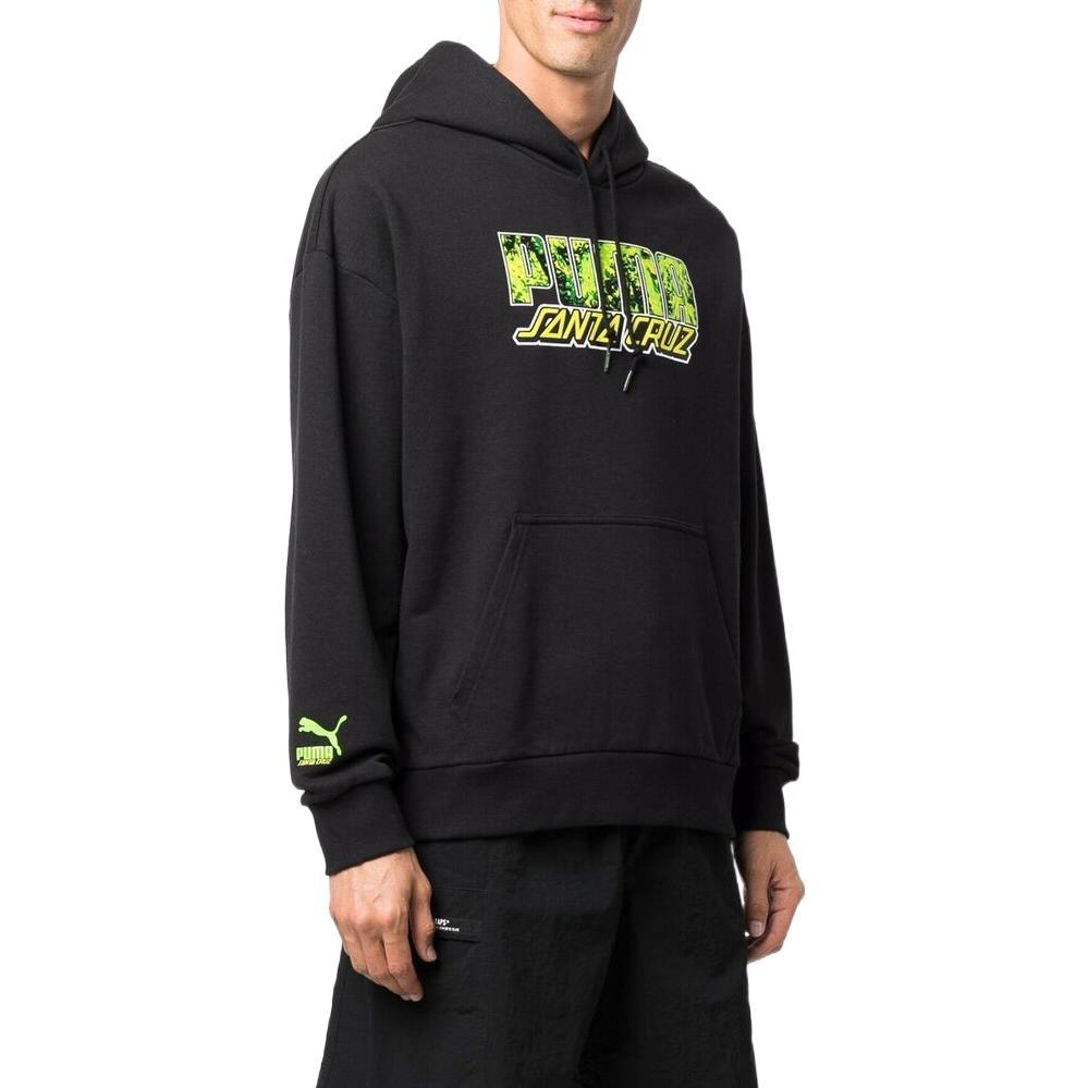 Puma Santa Sweatshirts Men's Black Hooded Moderate Regular 532240-01