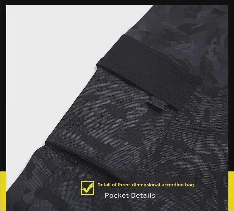 Men's Winter Camouflage Fleece-Lined Work Pants - Wear & Dirt Resistant, Deep Crotch, Cuffed, Large Size