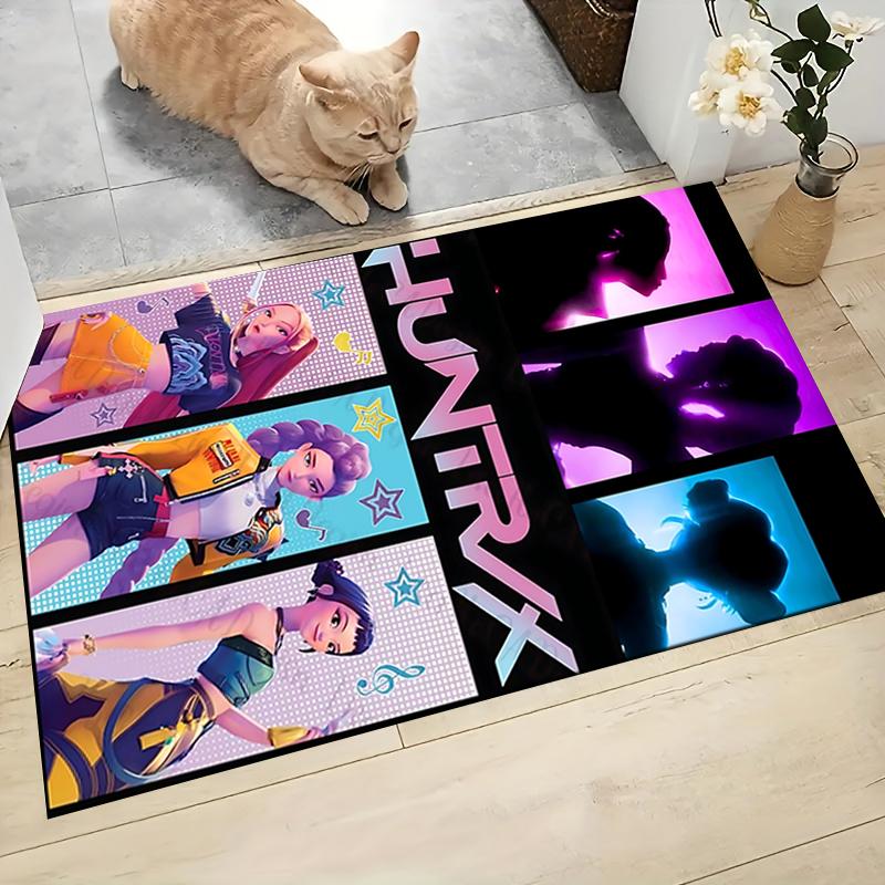 Huntrx Future Fashion Icons Carpet Rug Soft Washable Antislip Home Living Room Sofa Mats Personalized Christmas Rug