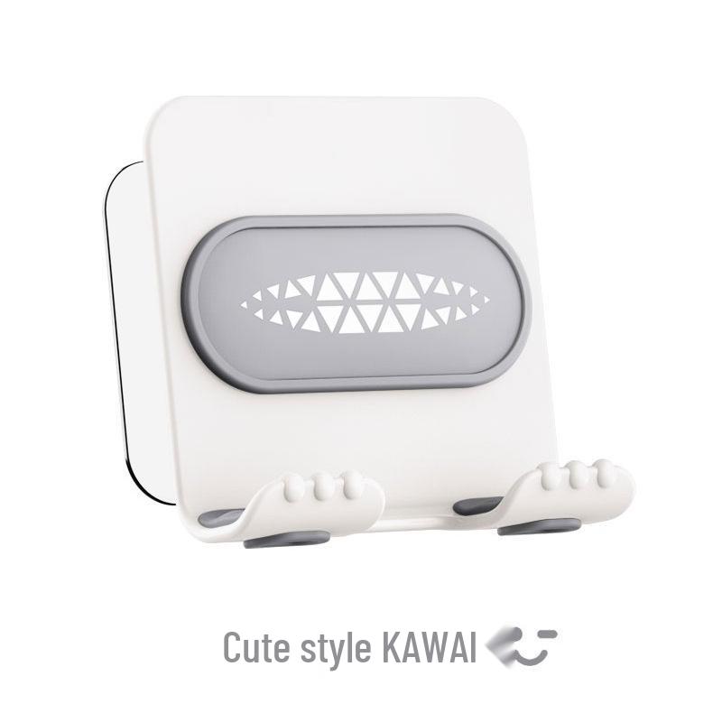 Adhesive Metal Wall-Mounted Universal Phone Holder for Bathroom, Toilet, and Bedside