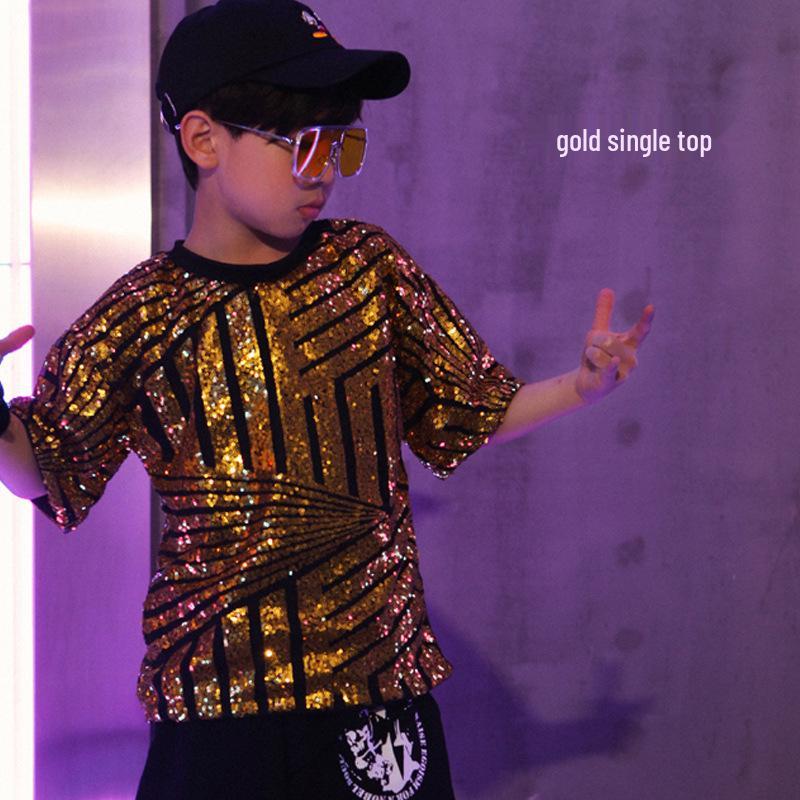 

Детский костюм для джазового танца на 1 июня - Унисекс наряд для уличного танца и хип-хопа с пайетками 150 cm