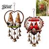 Sunlight Catching Home Decor Heart-Shaped Couple Wind Chime Honeybee Gnome & Red Bird Outdoor Hanging Decor Heart Shaped Sun Catcher Love Suncatcher