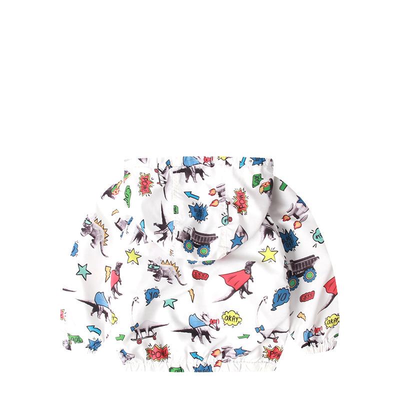 Children's Spring Boys Cartoon Jacket Zip Thin Hoodie
