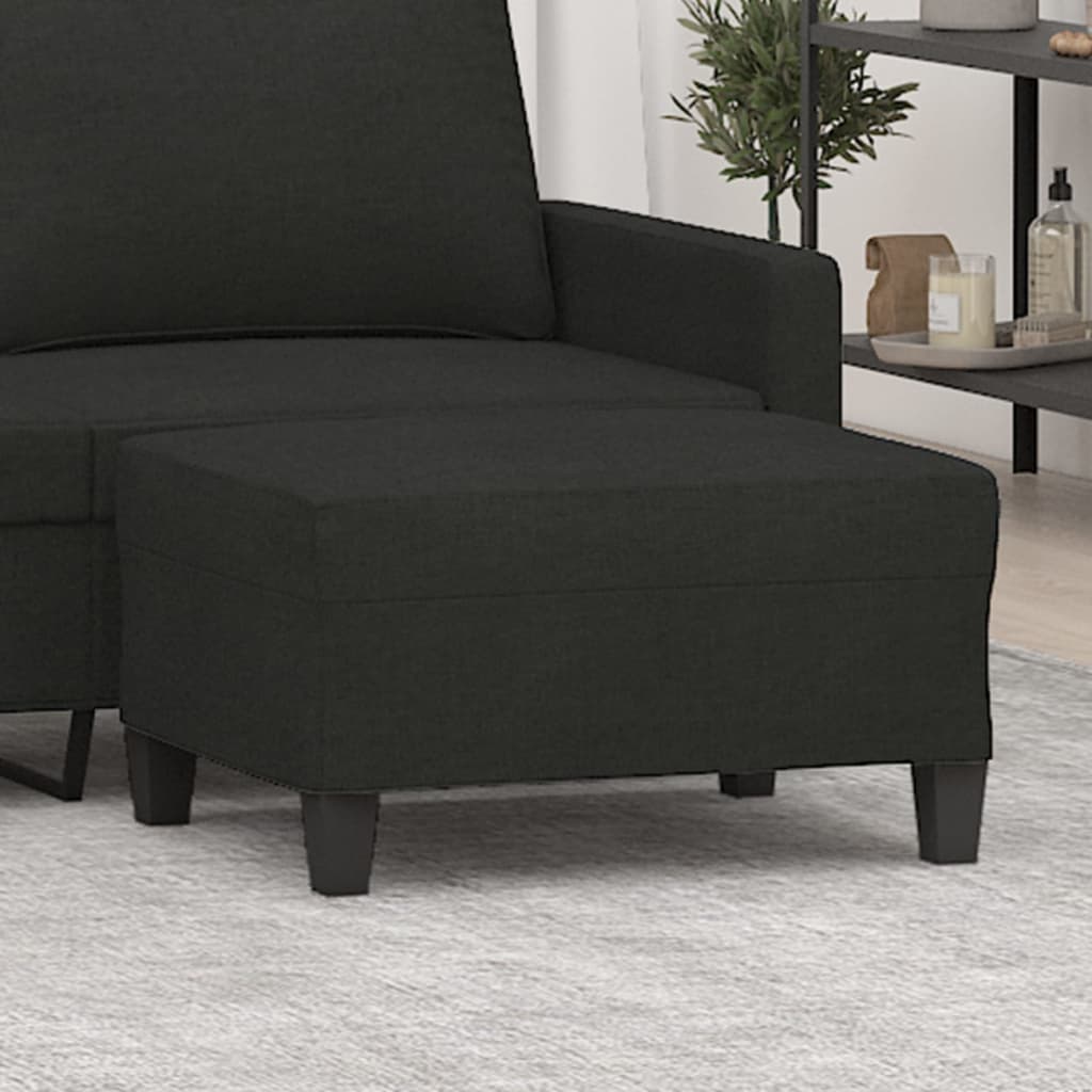 Vidaxl Fußhocker, Schwarz, 70x55x41 cm, Mit Stoff bezogen