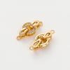 14k 18K Gold Plated Copper Metal Inlaid Zircon Round Fastener Clasps DIY Pearl Jewelry Beading Connector For Jewelry Making