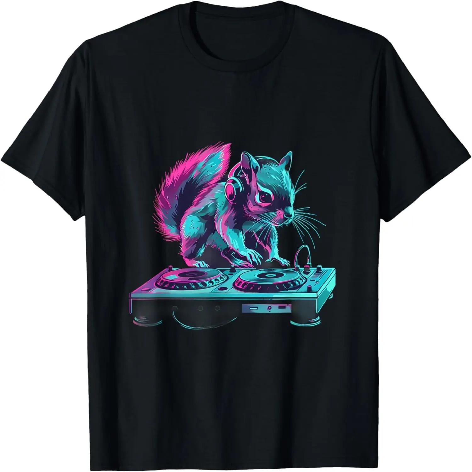 Squirrel DJ Turntable DJ Squirrel House Music Squirrel Lover T-Shirt S