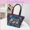 Ethnic Embroidered Handbag For Women With Canvas Material And Zipper Closure For Daily Use