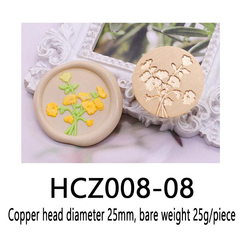 green plant series pattern Wax Seal Stamp Engraved Seal Head nvitation wax stamp Replace head Flowers Leaf Decorate Gift HCZ008