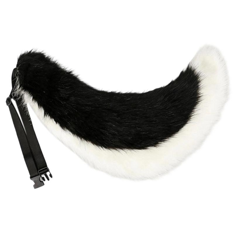 Foxes Wolf Ears Headband Faux Furs Tail Halloween Cosplay Party Costume Accessories Gumiho Costume for Women Men Gifts