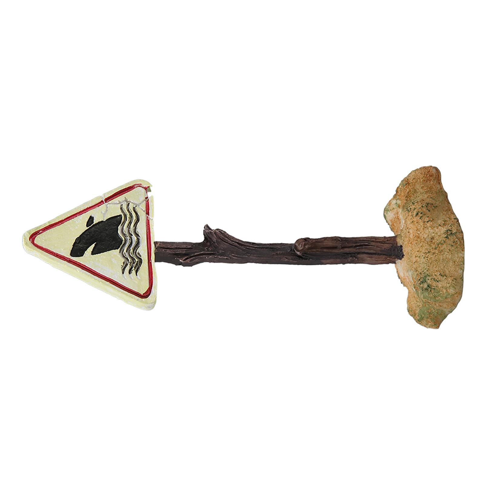 Aquarium Warning Sign Decoration Funny Simulation Resin Fish     Warning Signs for Landscaping