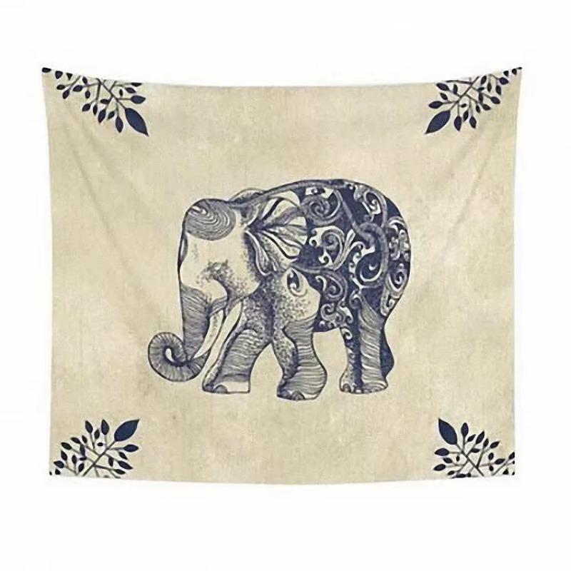 2025 Polyester Mandala Tapestry Wall Hanging Yoga Mat Blanket India Elephant Home Wall Decor Bohemia Beach Mat Picnic Cloth