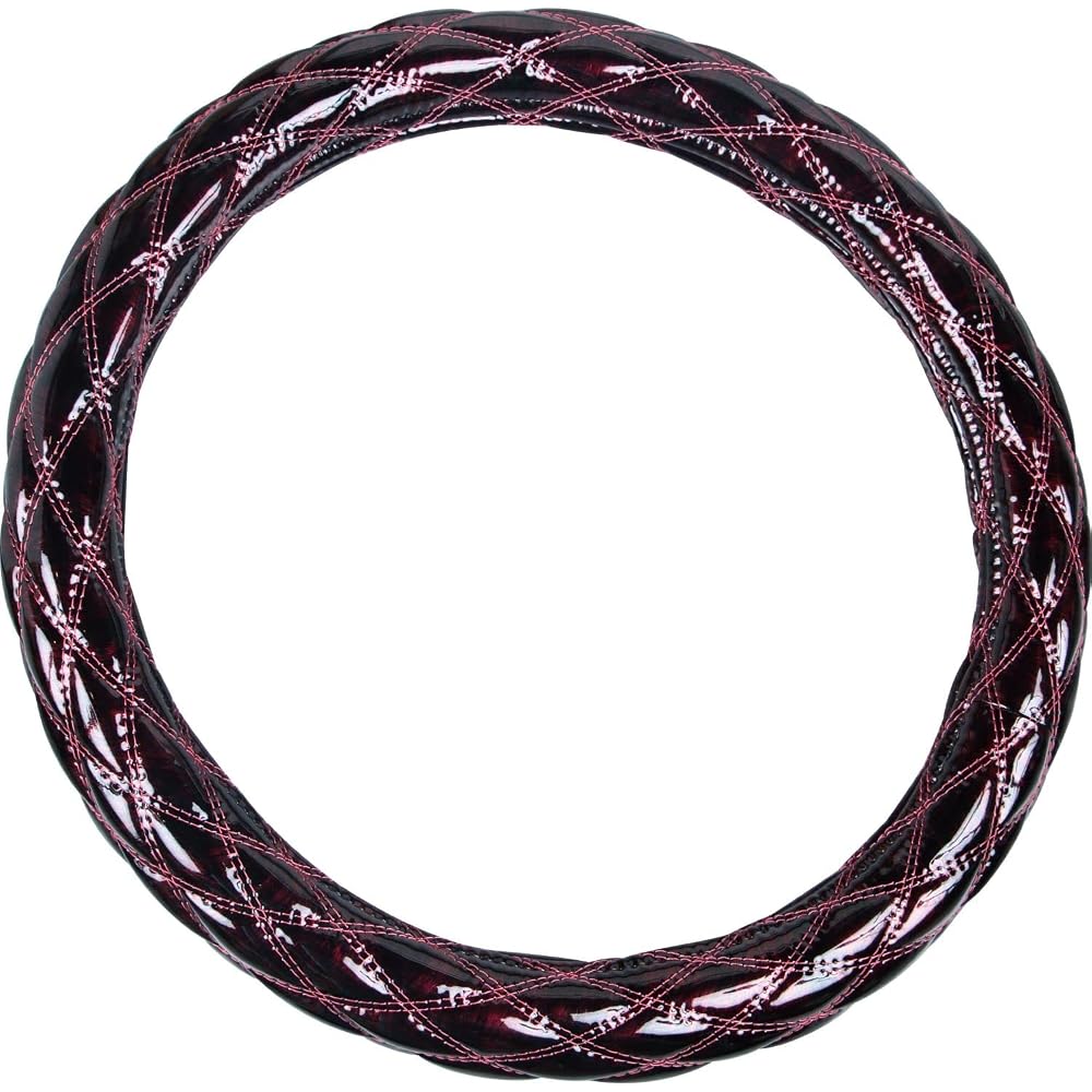 Jet Inoue A-Type Double Stitch Steering Wheel Cover ML-M Maverick Red 588617