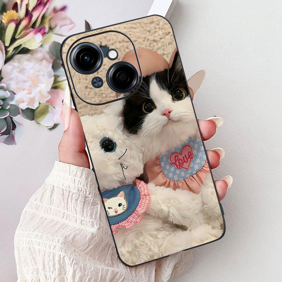 6.67'' For Tecno Spark Go 1 Case Pop 9 Cover Cute Cat Cartoon Fashion Butterfly Boy Girl Back Cover For Tecno Pop 9 Phone Case