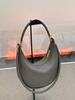 European & American Trend: Genuine Leather Women's Half-Moon Underarm Bag - Exquisite, Relaxed Casual Woven Handbag