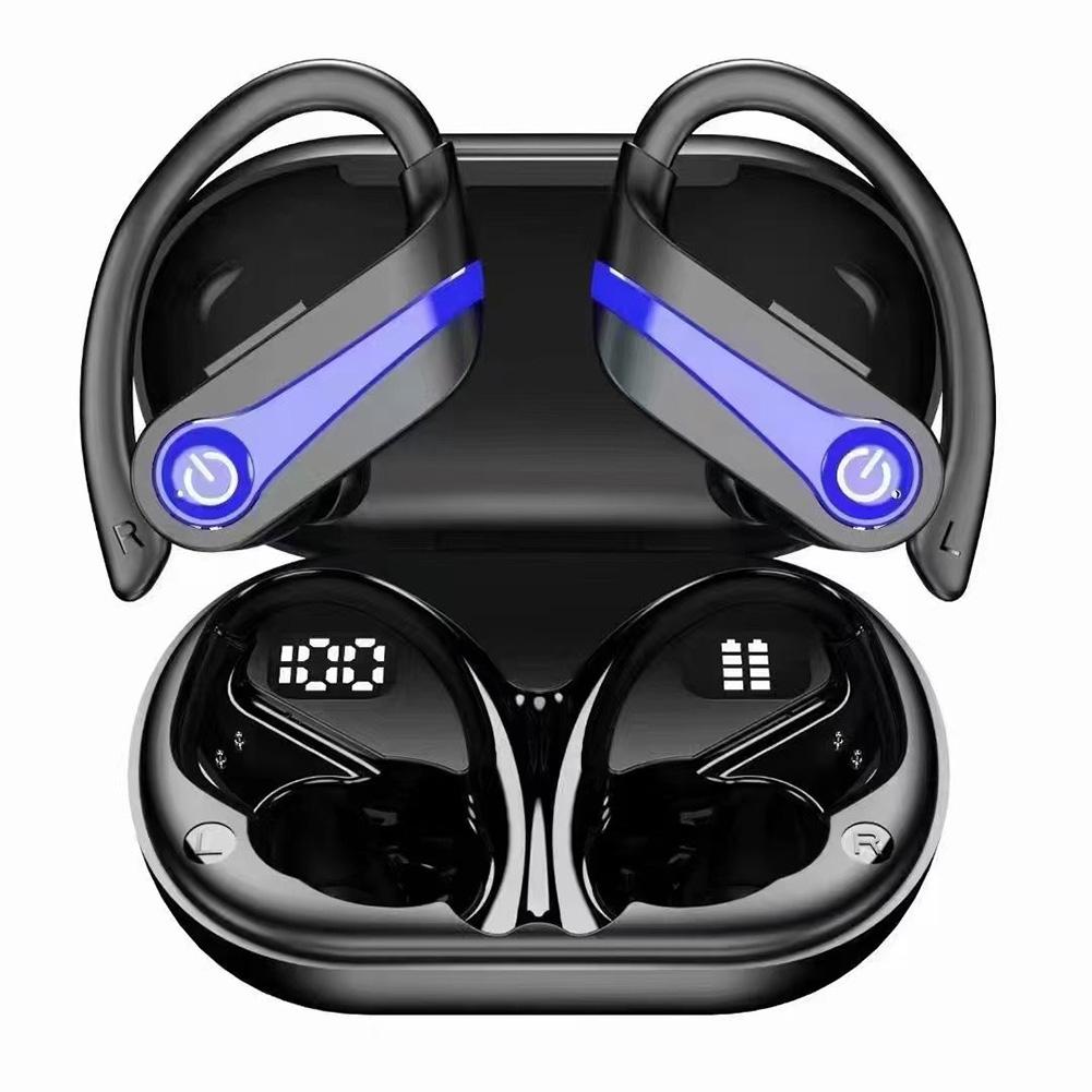 Wireless Earbuds with Earhooks Built-in Mic Headphones BT 5.3 Waterproof Headset Ear Buds for Sports Running Workout Gym