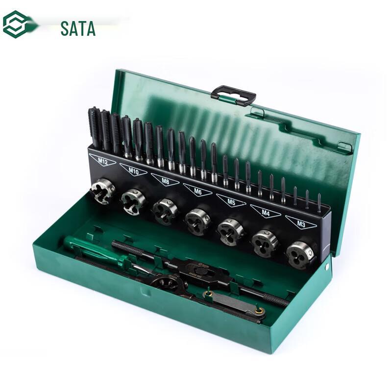 SATA 50452 32-Piece HSS Coarse Thread Tap and Die Set 32-Piece