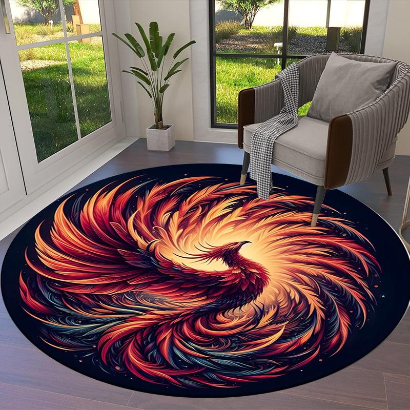1pc Office Carpet Chair Mats Phoenix Rising Artwork Perfect for Decorating Office Chairs, Living Rooms, Or Bedrooms