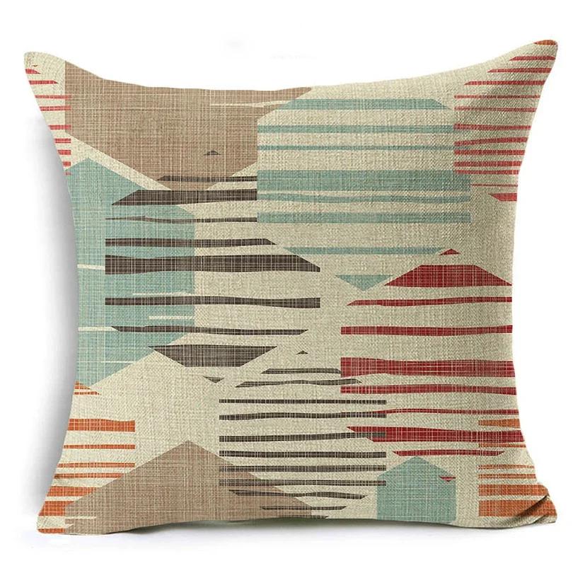 Mandala Graffiti Cushion Cover 45x45cm Linen Decorative Pillow Cover Sofa Bed Pillow Case