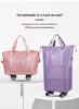 Expandable Wet/Dry Separation Luggage Bag with Universal Wheels - Large Capacity & Splash-Proof for Business Trips & Fitness Travel