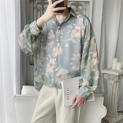Chemise à Fleurs Tendance pour Homme Style Hong Kong - Édition Automne