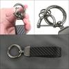 Car Key Chain Carbon Fiber Keyring For Seat Ibiza Toyota Ford RangerBmw Tesla Skoda VW Honda Hyundai Peugeot Auto Accessories