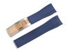 [Import King Original] Peças de Relógio - Compatível com Rolex - Pulseira de Borracha Aftermarket com Fivela - Azul Bicolor Platedo em Ouro Rosa 19mm (Adequado para