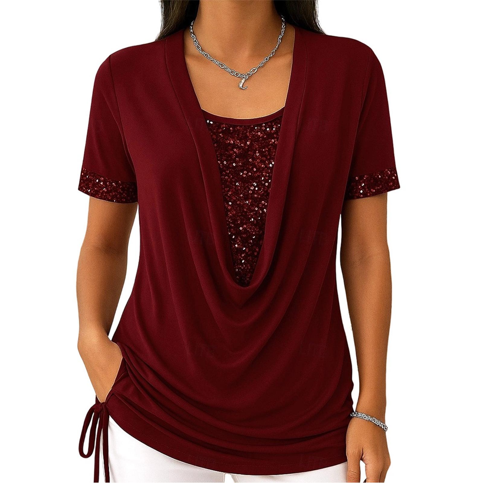 Женская Мода Повседневная - Цветной Топ L