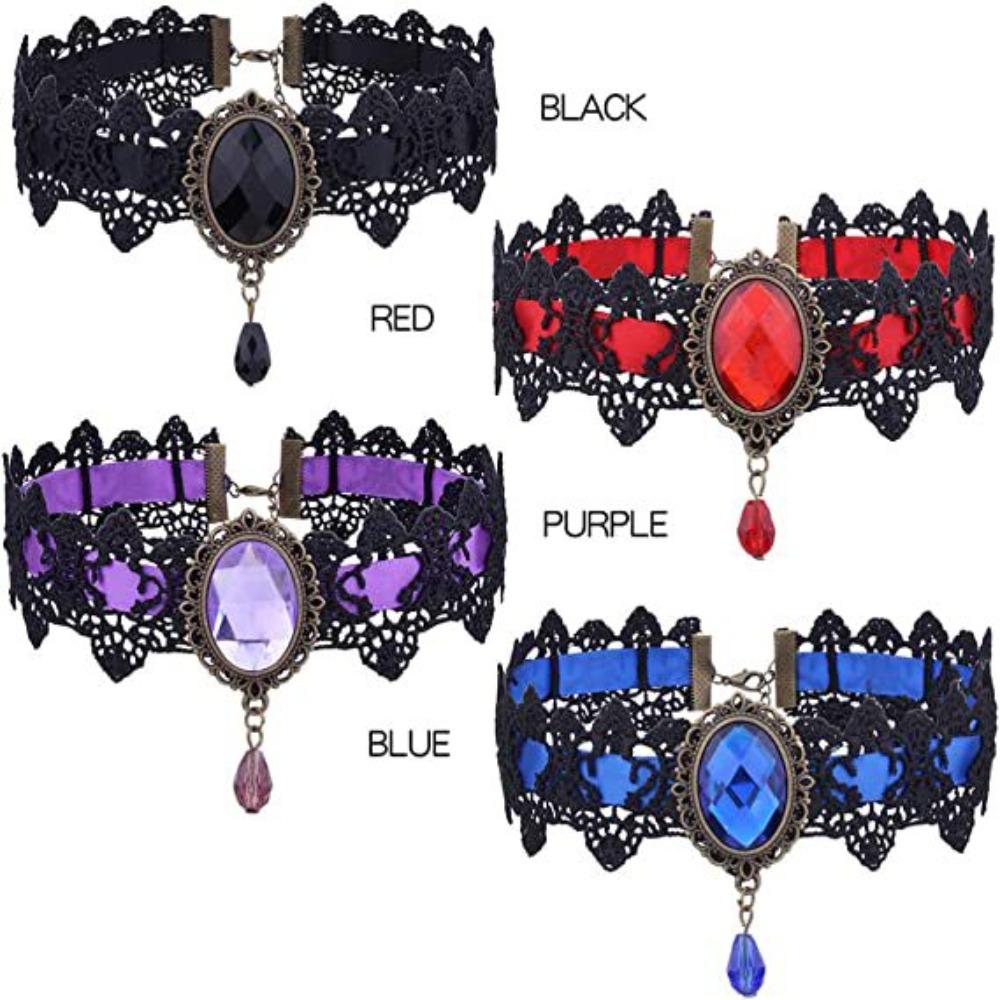 Šperky sametový řetízkový krajkový přívěsek Nový obojek náhrdelník náhrdelník