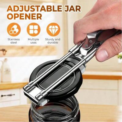 Adjustable Multifunctional Stainless Steel Can Opener, Master Jar And Bottle Opener, Kitchen Gadgets Tight Grip Lid Opener, Kitchen Essential