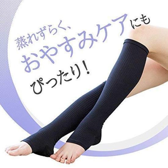 Set of 5 Taiyo Knit Compression Long Cotton Strong Size Socks, Sole, Blend, Compression, 112-5p (23-25cm)