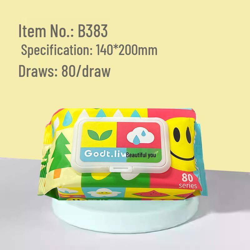 Baby Wipes - 80 Thickened Sheets for Infants & Toddlers. Ideal for Hands & Mouth, with Resealable Lid.