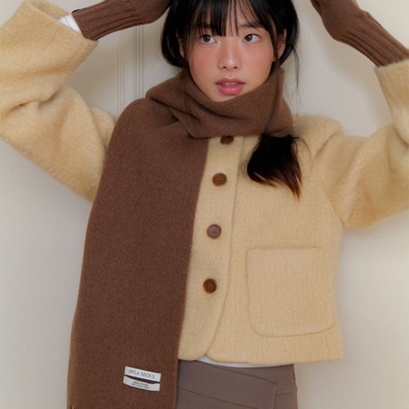 OVLA (gift wrapping) (WOOL 100) golgi gloves and muffler set WS004