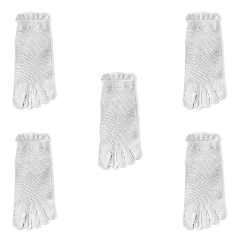 5 Pairs Spring Summer Women Socks Soft Mesh Breathable Cotton Sweat Absorbent Five Finger Socks Outdoor Sports Split Toe Socks