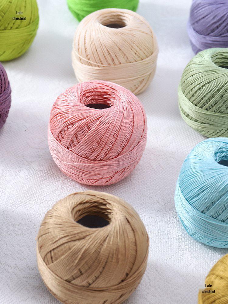 No. 7 Soft Silk Lace Yarn - Hand-Knitted, Strong Twist for Summer and Short Sleeves