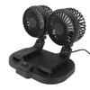 Dual Heads USB Fan for Car Dashboard Multi Speeds Quiet Portable Vehicle Cooling Fan for RV Truck