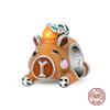 Authentic Original Charm Bead Component Copper Metal Characters & Capybara Charm Bead Component Bead Components Compatible With 3mm Authentic