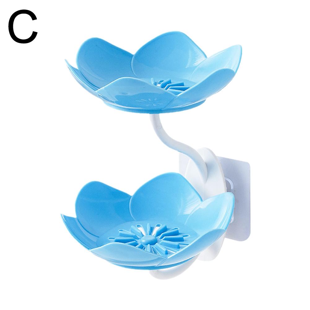 Laundry Soap Holder Anti-slip Pp Flower Soap Box Wall Mounted Soap Dish Bathtub/surrounding Punch Free Soap Dish Soap Box Drain