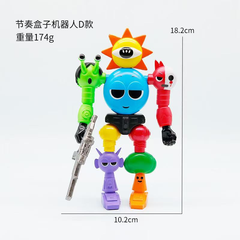 17cm Game Sprunki Assemble Robot Action Figures Model Desktop Ornaments Decoration Dolls Kids Toys Christmas Party Gifts