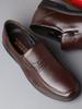 Warrior Men's Genuine Leather Slip-On Formal Shoes for Middle-Aged and Elderly - Non-Slip Casual Spring/Autumn Footwear